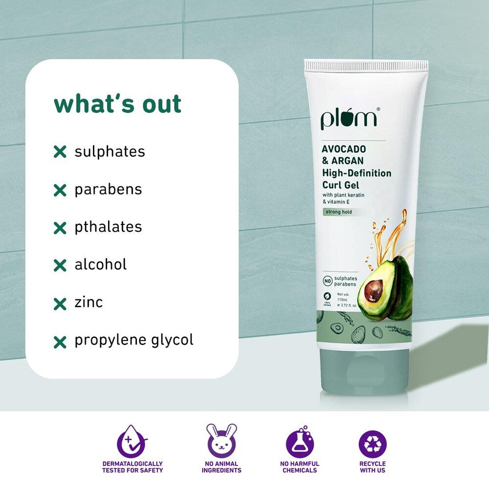 PLUM Avocado & Argan High-Defination Curl Gel